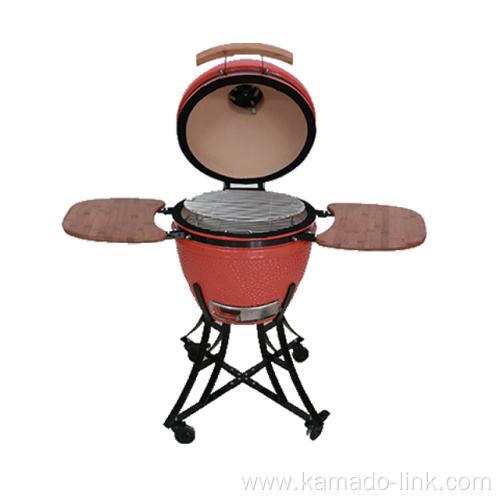 21"glazed  Kamado with  ferruginous  Base